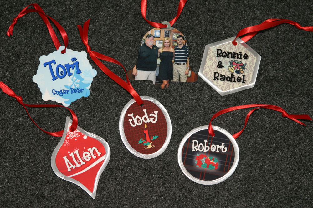 Aluminum Ornaments made with sublimation printing