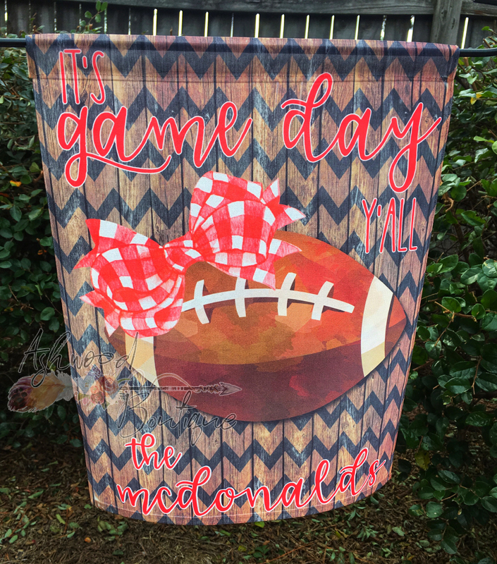 Fall Football Garden Flag made with sublimation printing