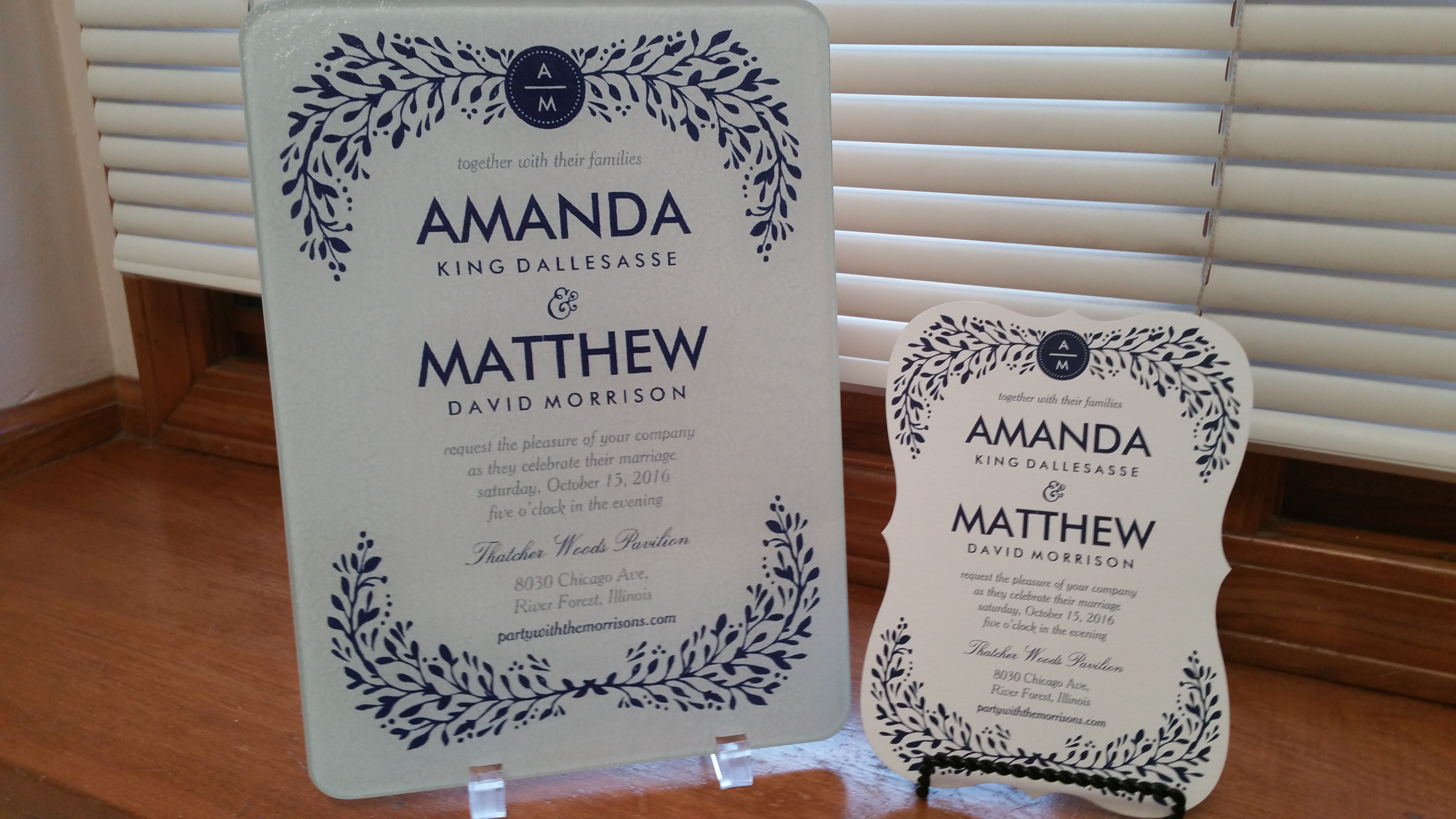 Wedding Invitation made with sublimation printing