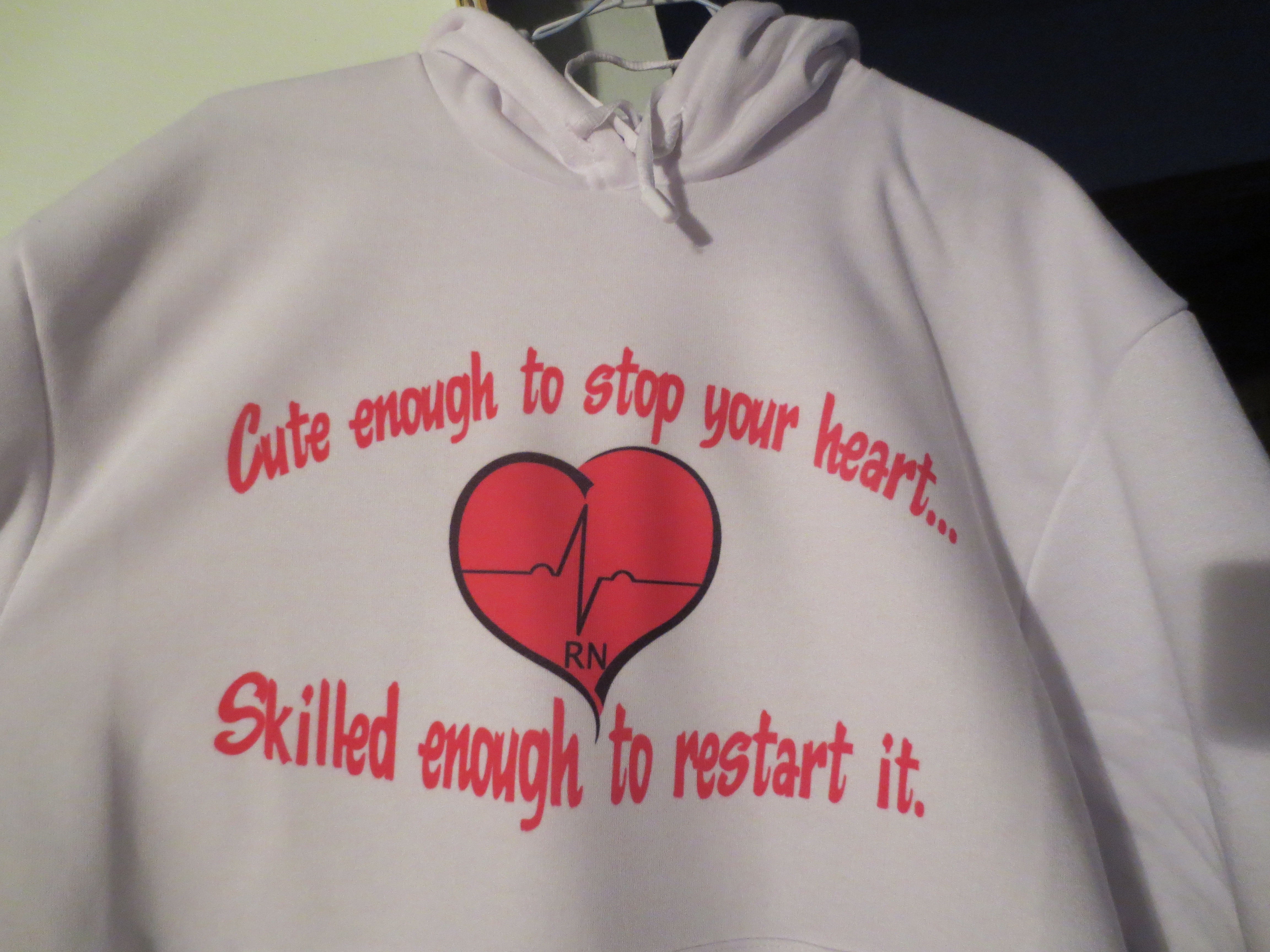 RN Hoodie made with sublimation printing