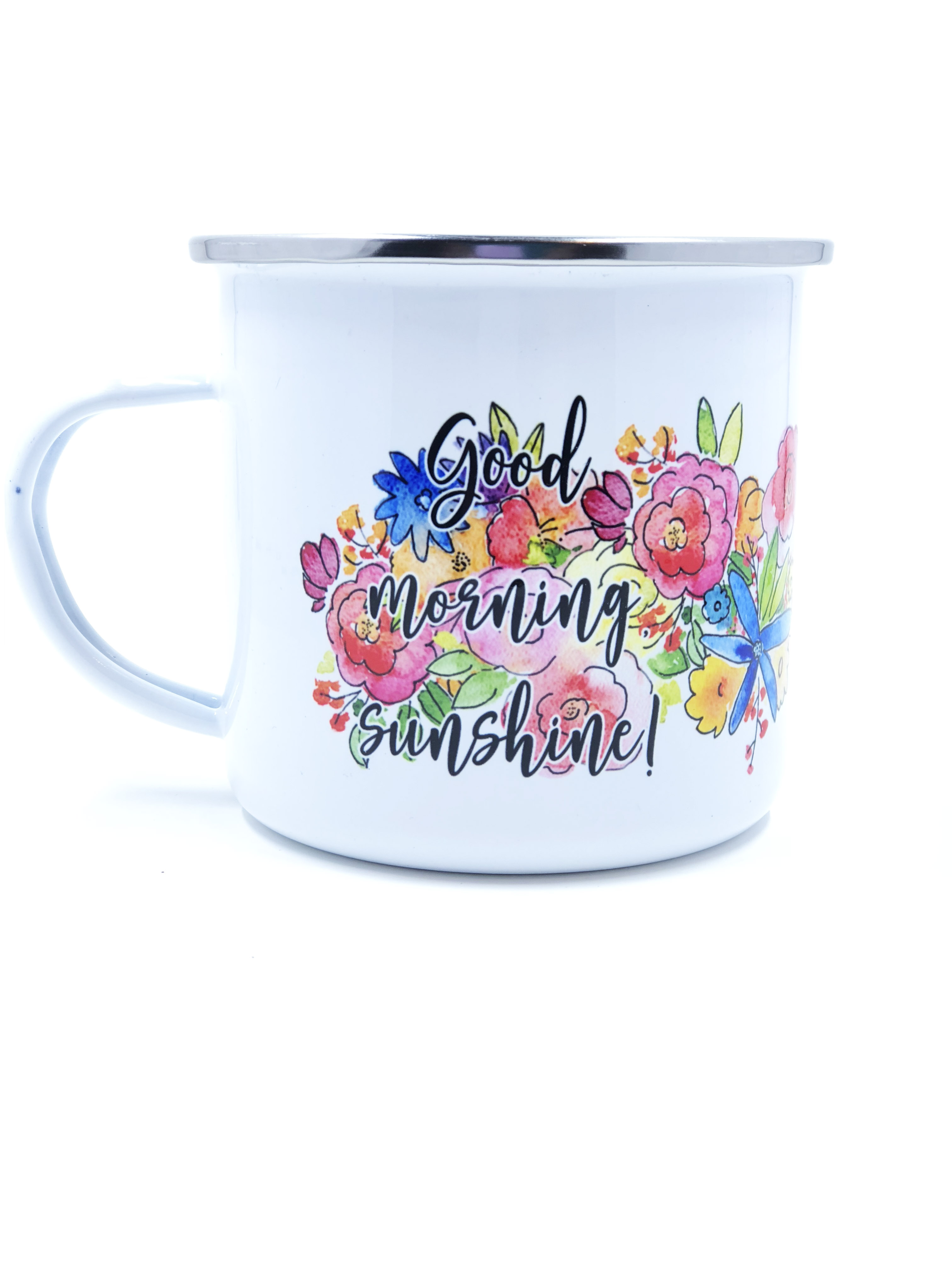Floral Camp Cup made with sublimation printing