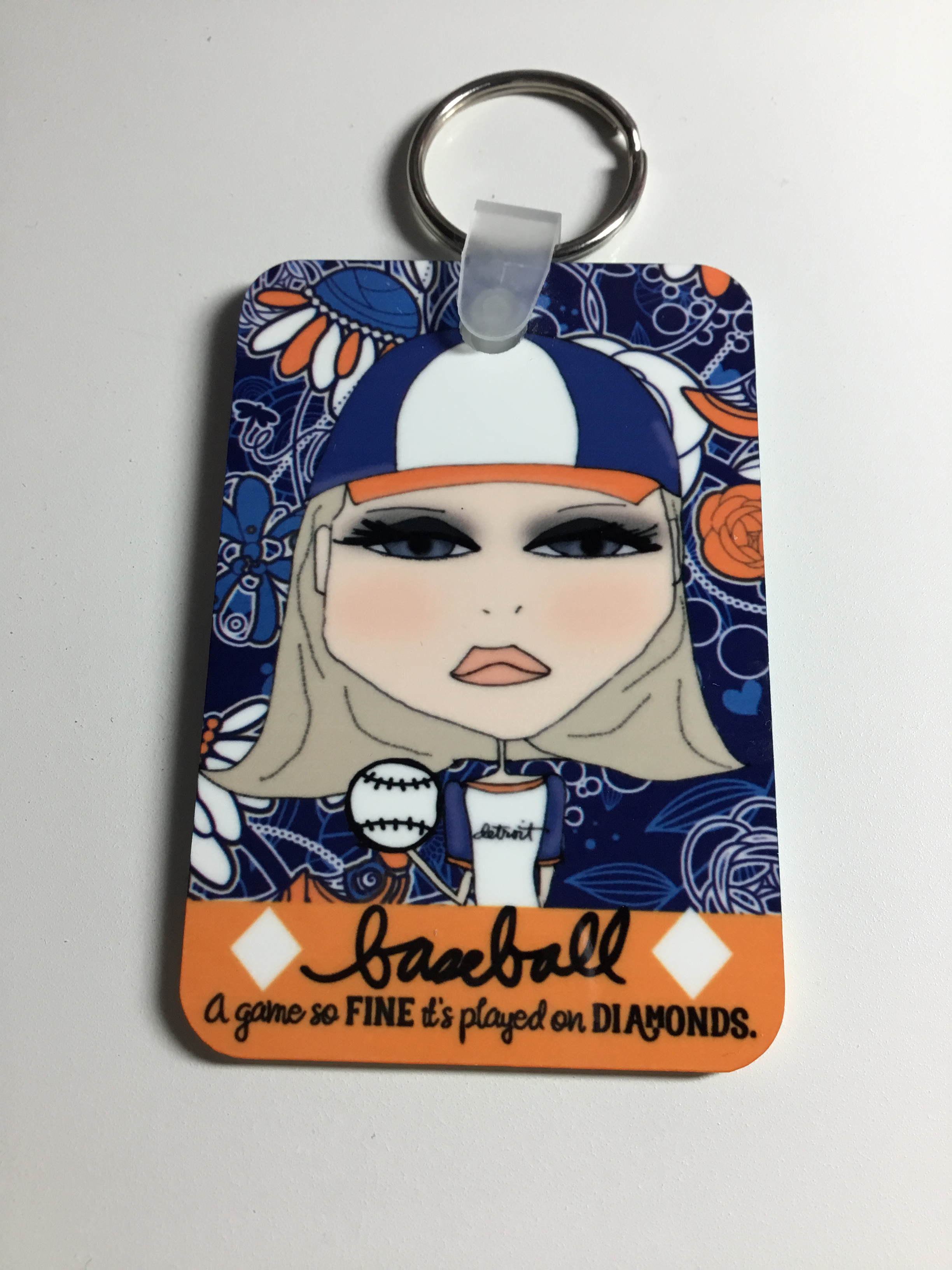 Baseball Key Chain made with sublimation printing