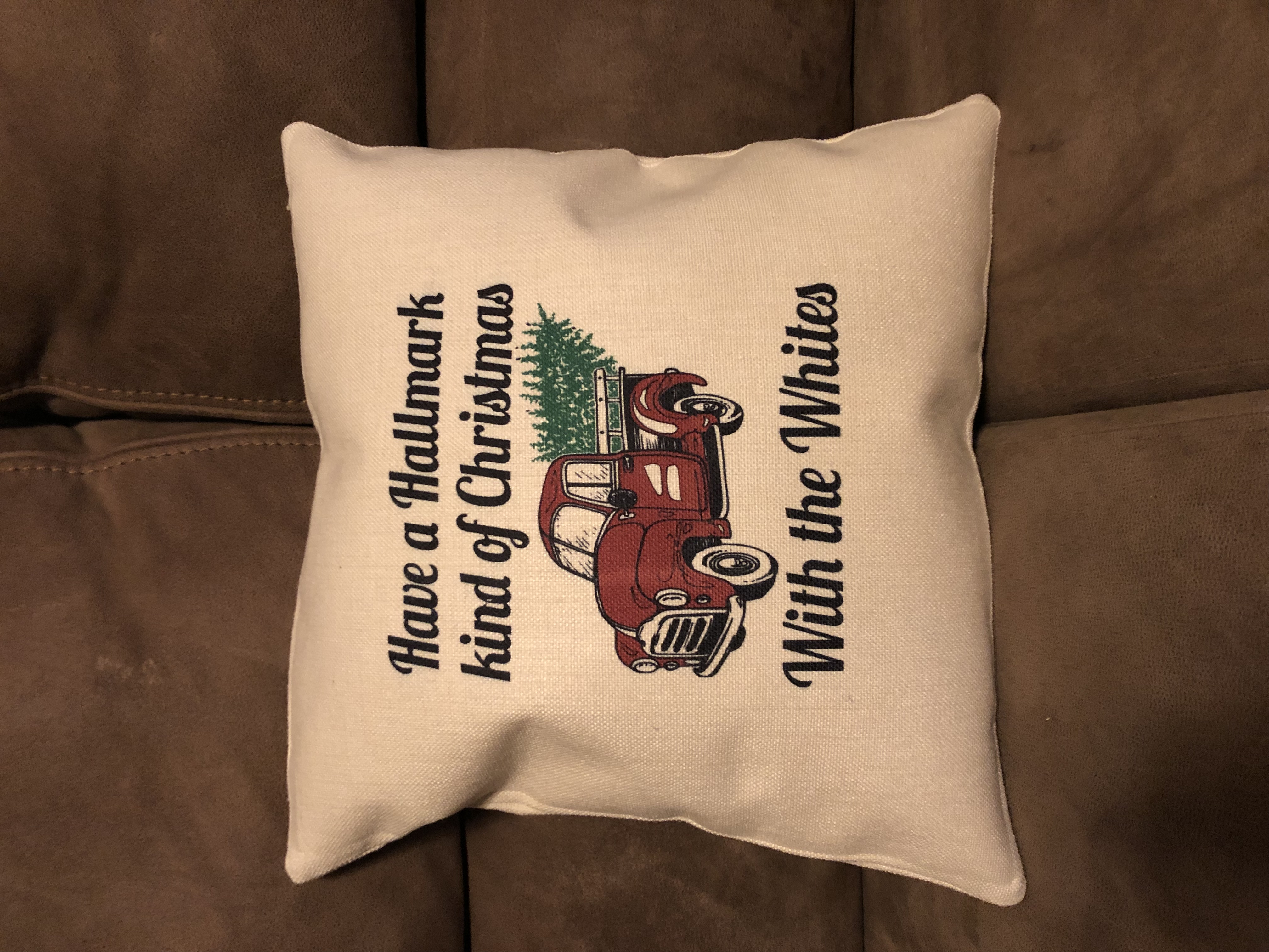 Throw pillow made with sublimation printing