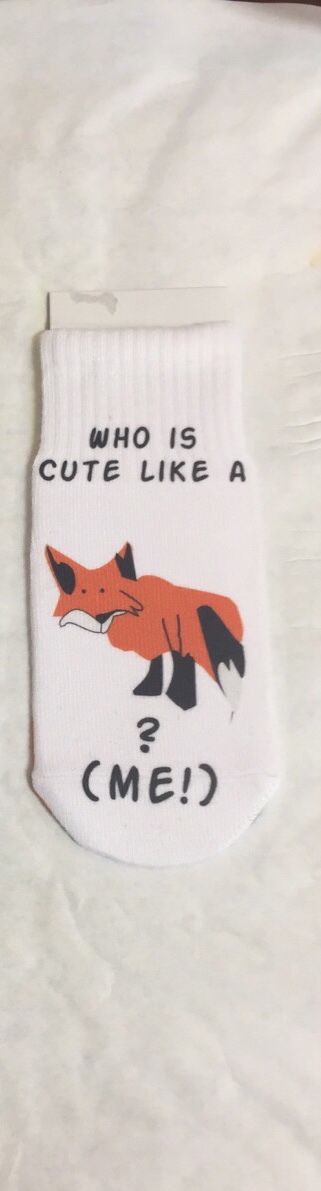 Who is Cute like a Fox-Socks made with sublimation printing
