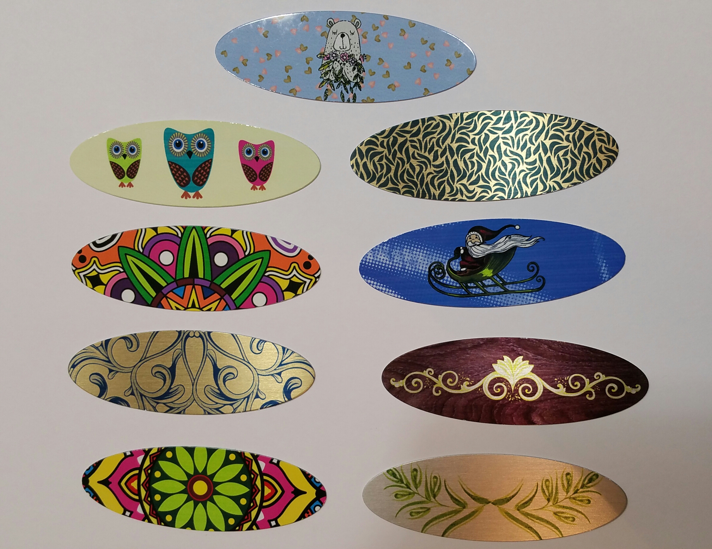 Hair Barrettes made with sublimation printing