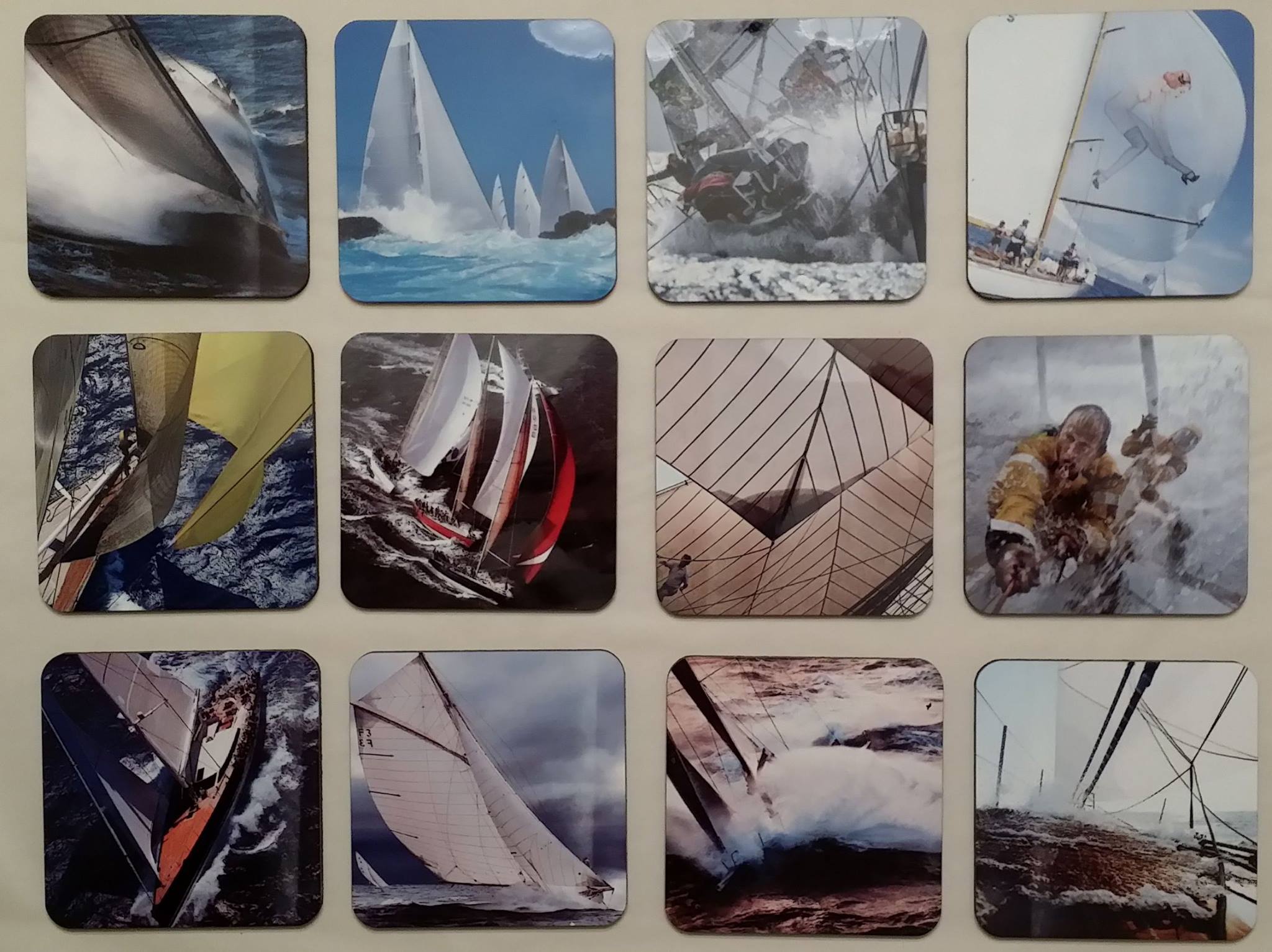 Yacht Coasters made with sublimation printing