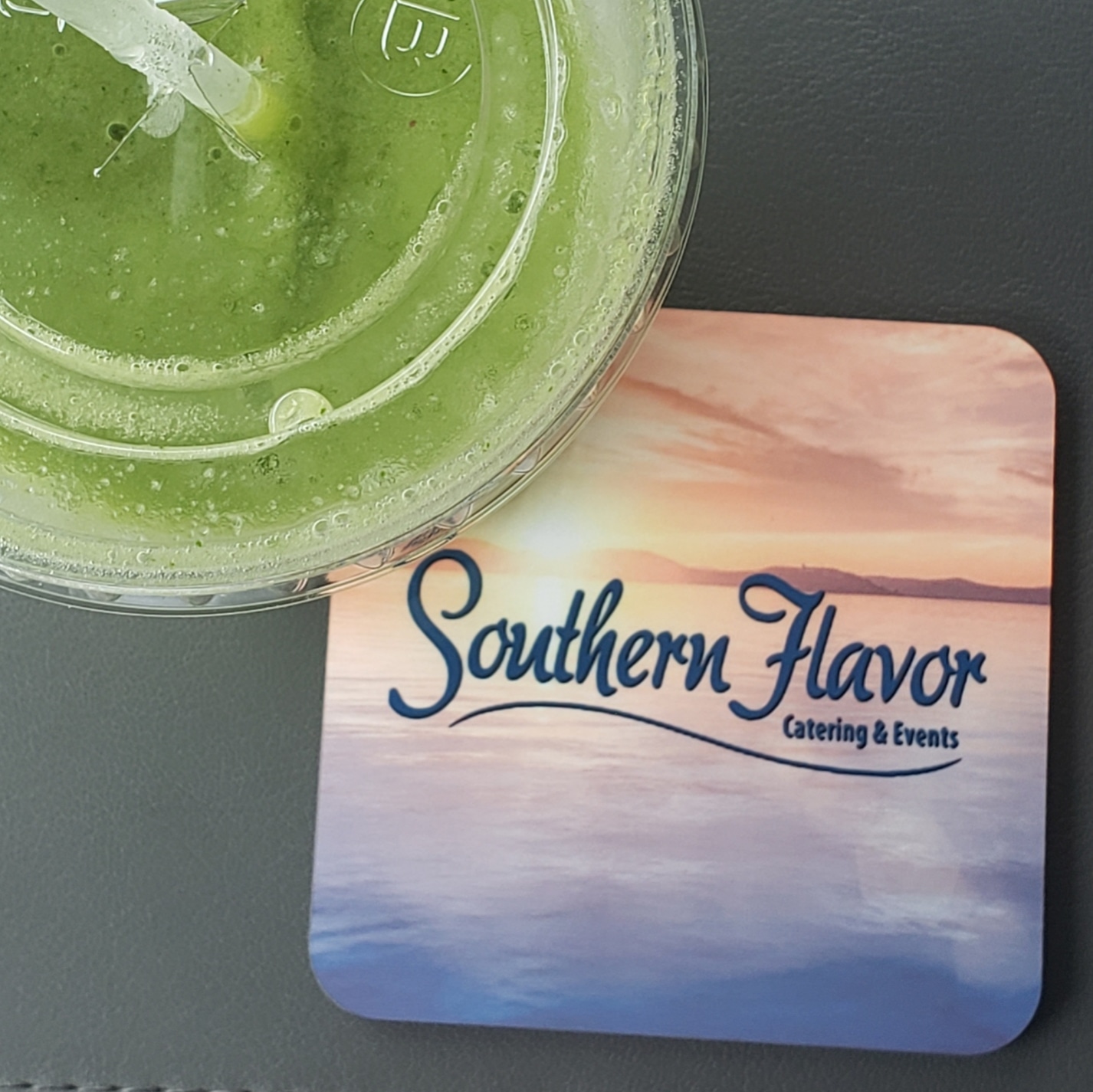 PERSONALIZED COASTER FOR SOUTHERN FLAVOR CATERING!