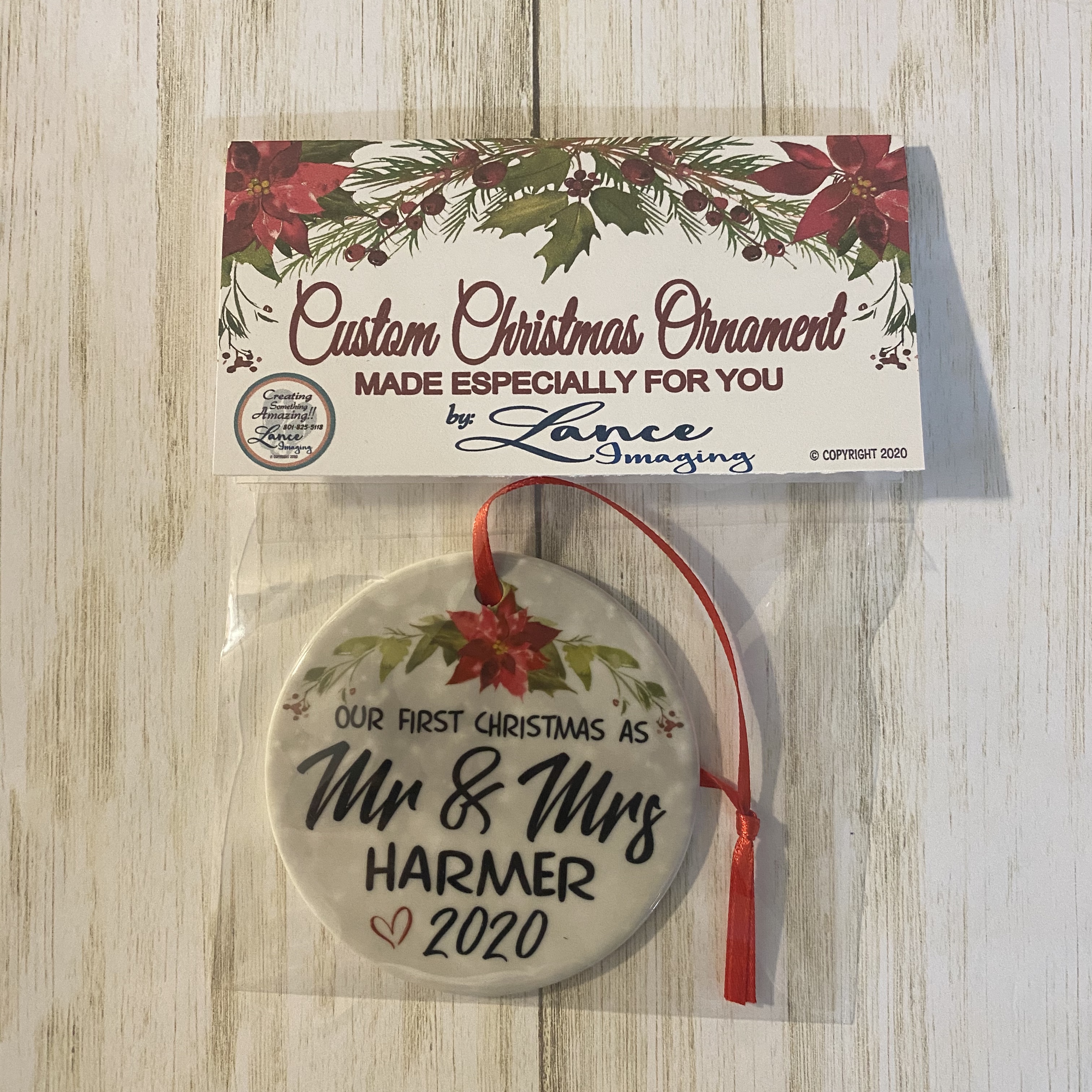I wanted a cute way to give my customers their Christmas ornament orders so I made cute little 