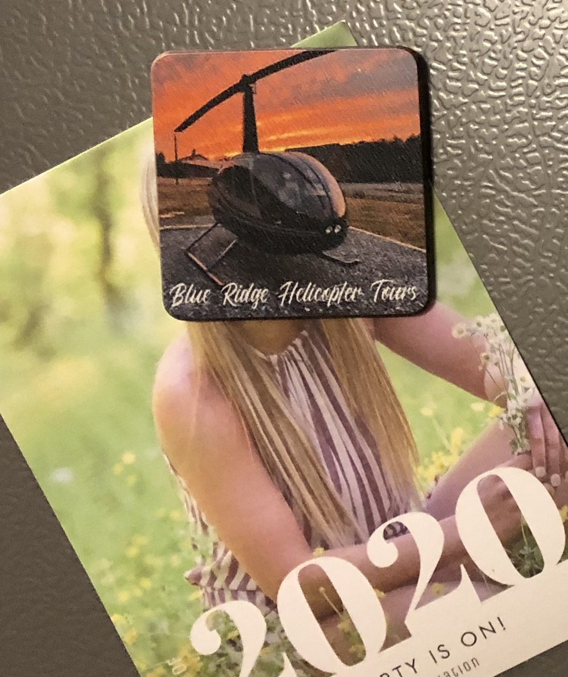 Magnet created for a new helicopter tour business. They plan to put these in their gift shop.  