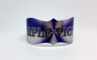 A clear gloss cuff bracelet with 'Purple Victory' in honor of my Alma Mater's homecoming--the U