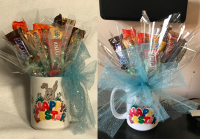 Cute EasterMug filled with a bouquet of candy bars.