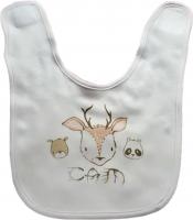 Matching fleece bib to go with the baby one piece.