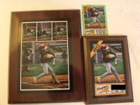 baseball cards and plaques