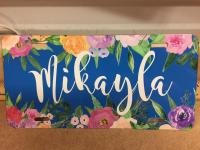 Custom Floral License Plate using Clipart from Etsy!  Love it!