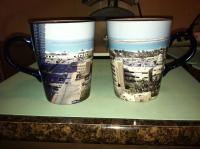 A panoramic latte mug set we did for a customer who wanted to remember the view from his hotel 