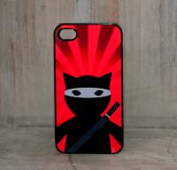 My ninja kitty illustration on an iPhone 4 case.
