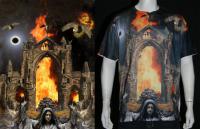 My own art created for use in the heavy metal industry. Printed on Vapor Apparel.