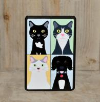 My illustrations of our 4 pets Ebony, Jack, Domino & Ollie done on a hard case for my Husbands 
