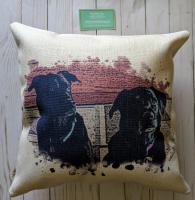 Offering Custom Pet Pillow Shams soon.   This one was added to Linen Fabric Pillow Sham and it 