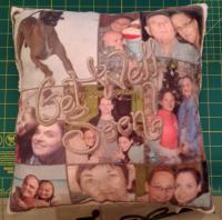 Because I purchased the Ricoh 7700 I was able to print this pillow for a friend that had major 