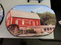 Oval Slate with a photo of the Cider Mill.