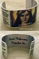 St. Philomena novena bracelets. Back of bracelet also sublimated.