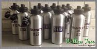 Water bottles personalized with team name & player names & numbers