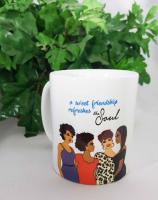 Girlfriends theme mug and coaster gift set