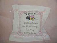 Conde fabric - made into a hem-stitch pillow case for the newborn baby girl. I sell a great dea