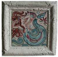 Mermaid tiles mounted onto featherweight faux coral