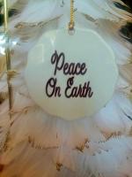 Supermoto Themed Christmas Ornament with Peace On Earth on Back