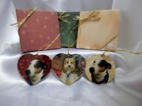 Porcelain Ornaments with customer's family pet photos