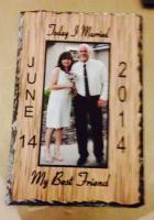 I made this slate as a wedding gift for my cousin and his sweet new wife.