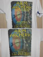 2 shirt designs for an archery store