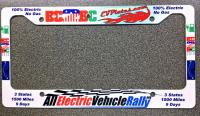 Custom License Plate frames for the 2013 BC2BC Electric Car Rally