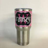 Tumbler Wraps we created using Subliwrap material
Cut the material with our vinyl cutter then 