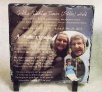 Memorial plaque for friends 98 year old Mothers funeral