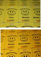 back pack tags for Leukemia & Lymphoma Society Fund-Raising Hikers