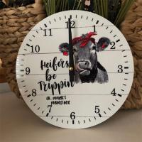 Cute cow design with faux shiplap background