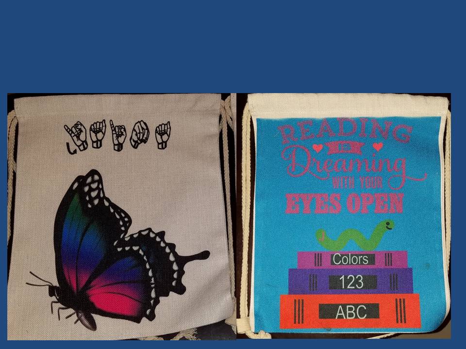 Book Bag made with sublimation printing