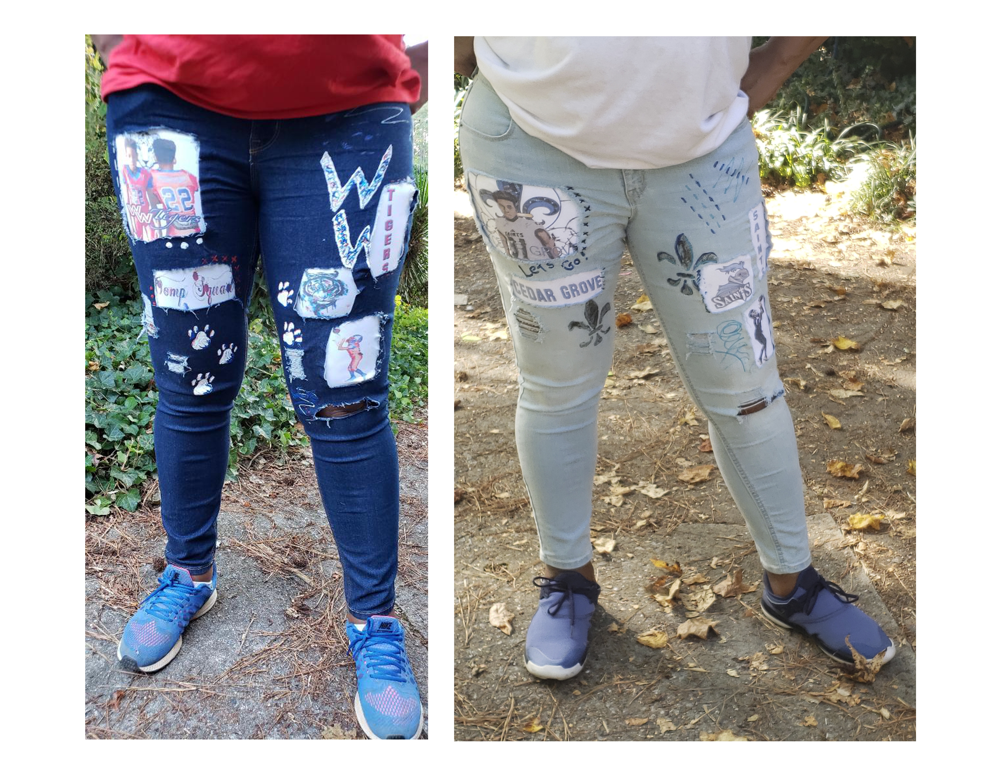 Fanwear Distressed Jeans (Out of the Box Contest) made with sublimation printing
