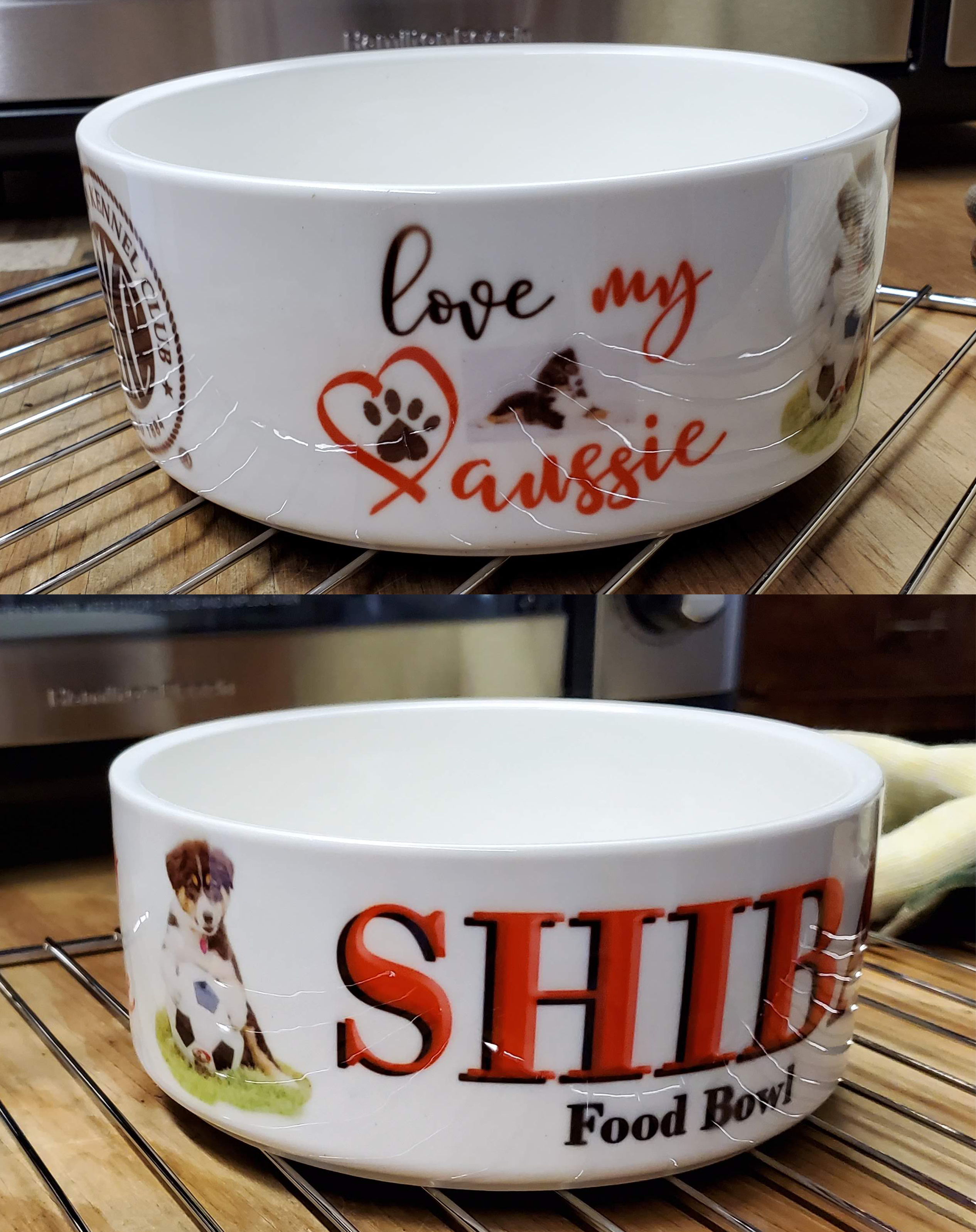 Large Dog Bowl made with sublimation printing