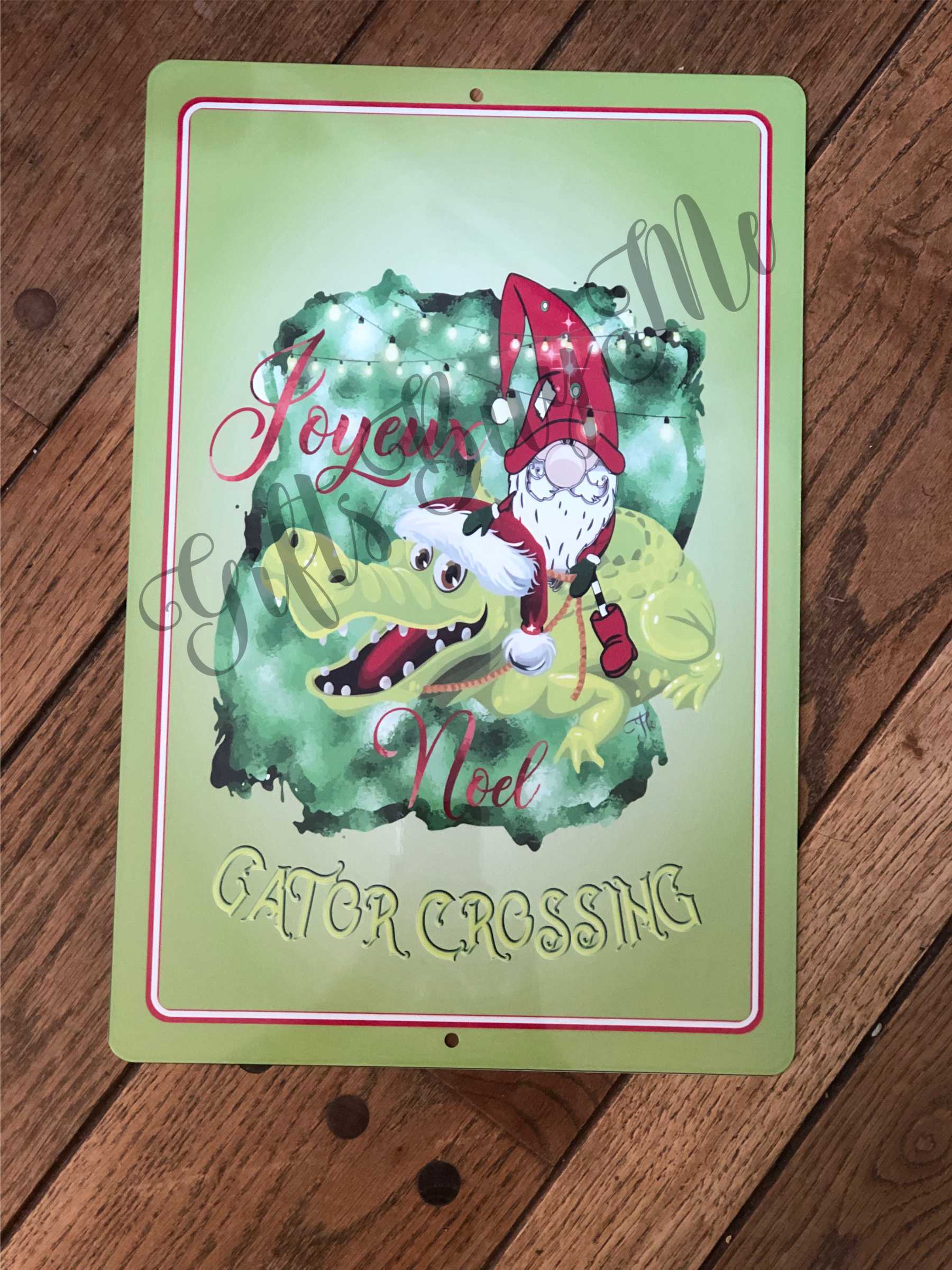 Gator Crossing made with sublimation printing