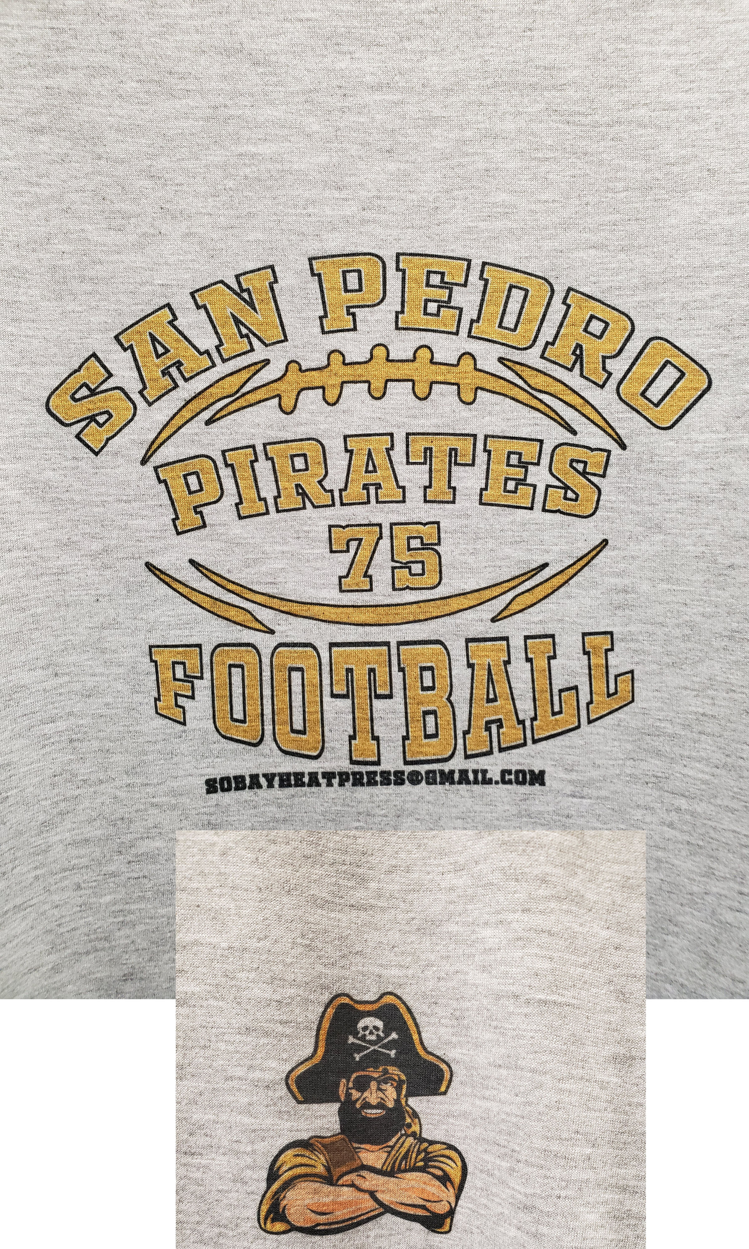 High School Football Support Tee shirt made with sublimation printing