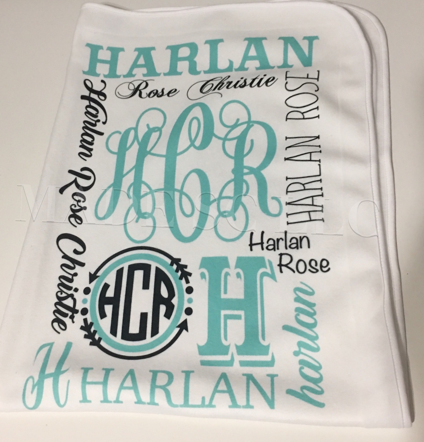 Personalized Baby Blanket made with sublimation printing