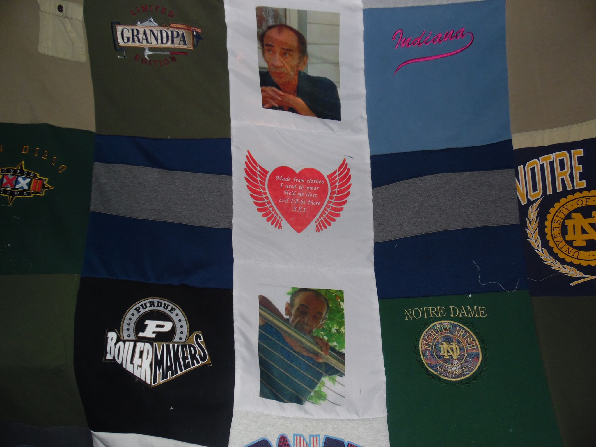 memory quilt made with sublimation printing