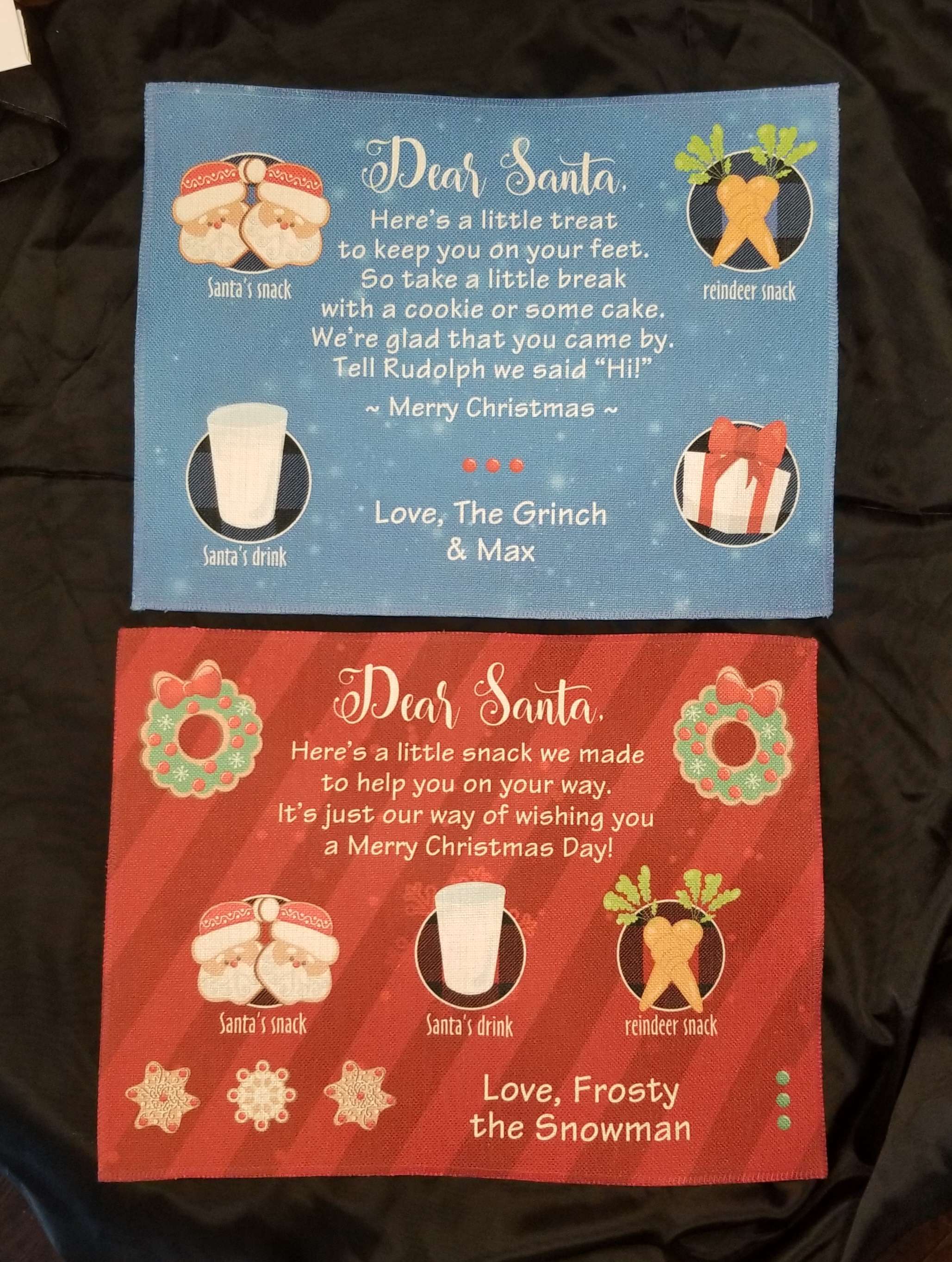 Santa's Christmas Eve Snack Mat made with sublimation printing