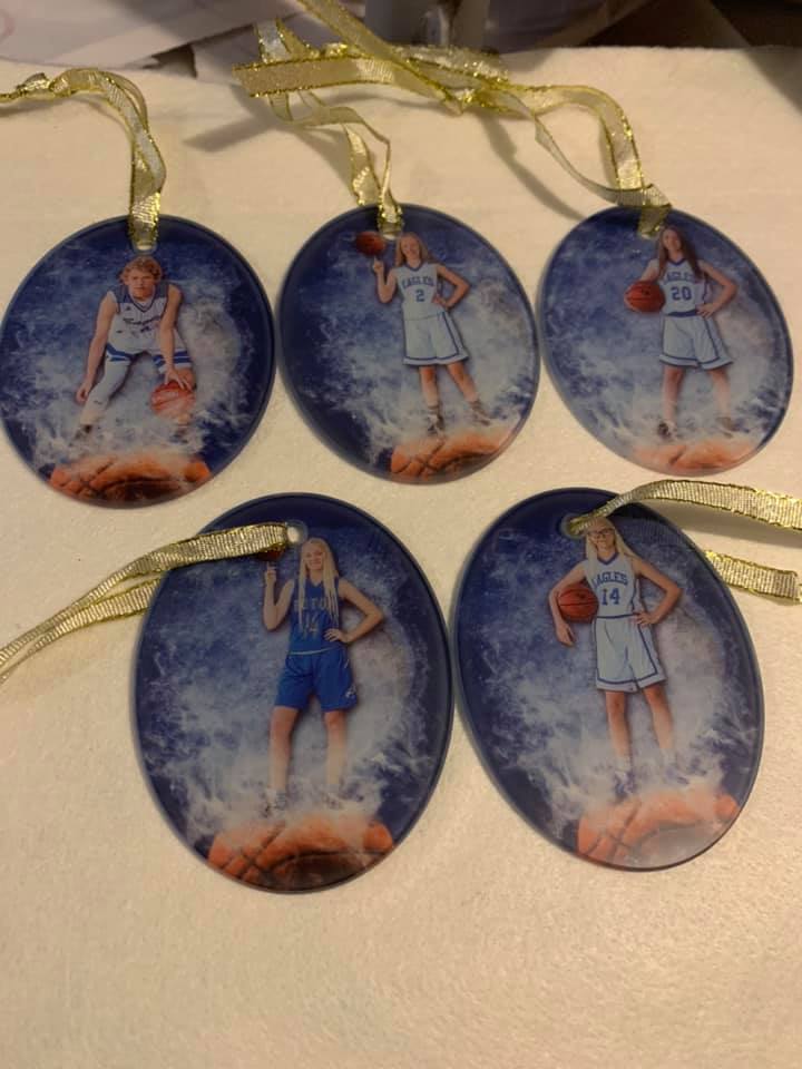 Oval Christmas Ornaments  made with sublimation printing