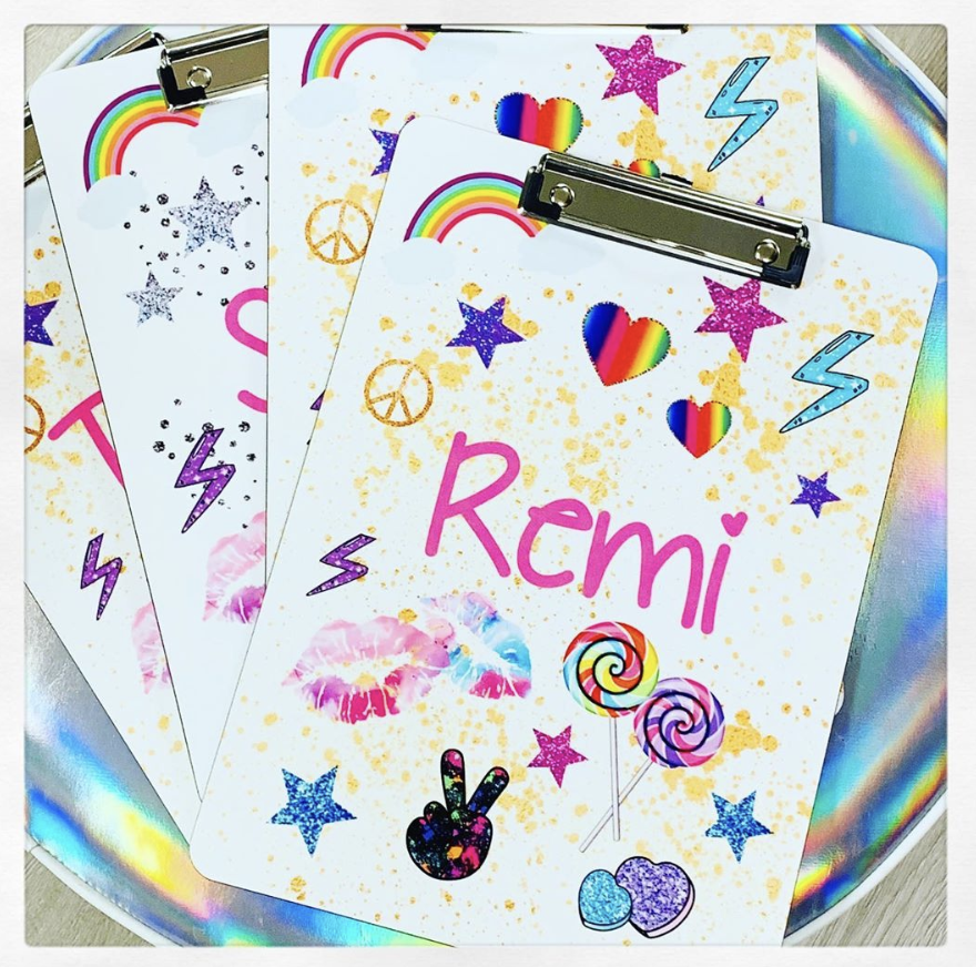 Dry Erase Clipboards made with sublimation printing