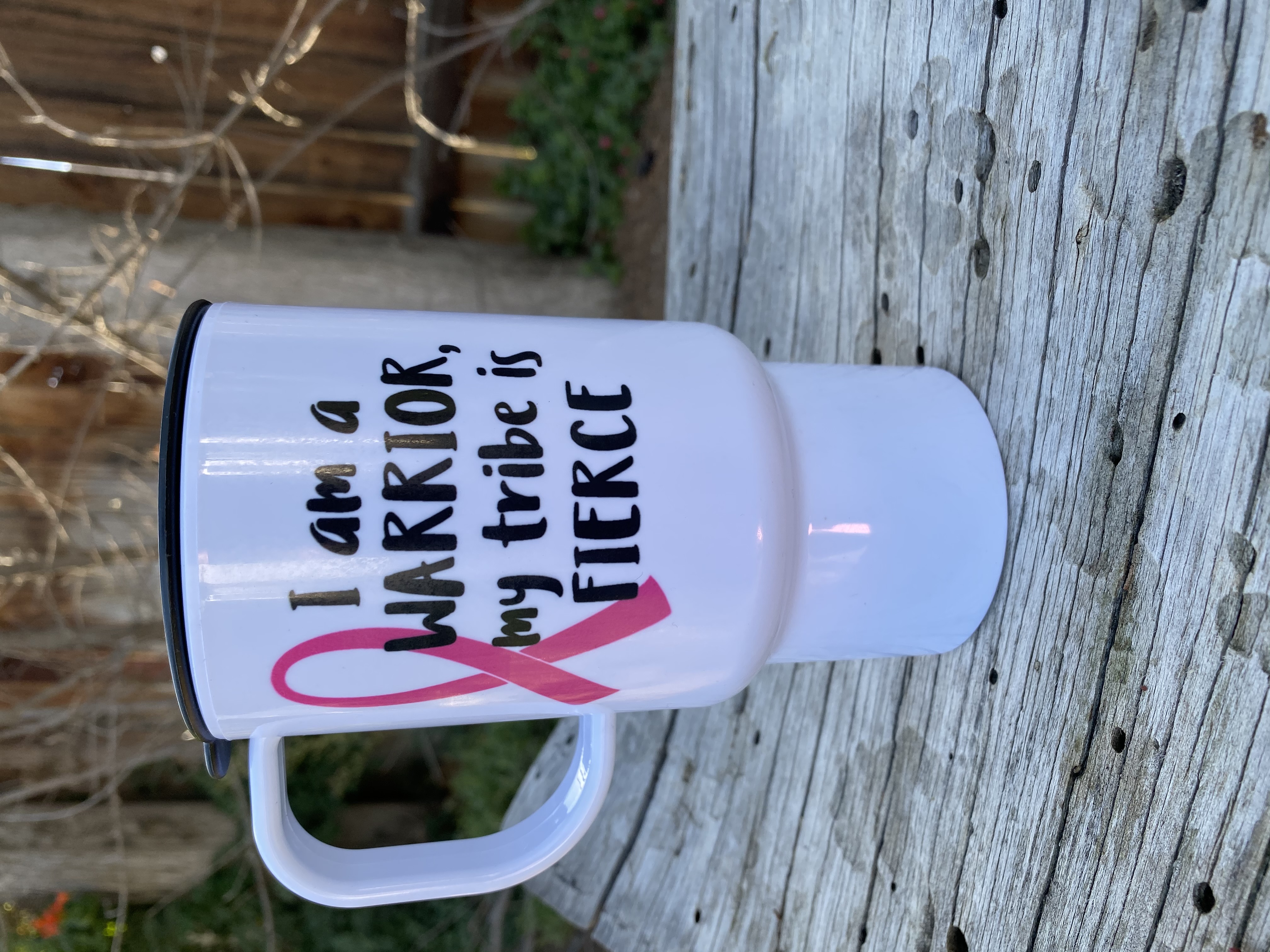 Breast Cancer Mug made with sublimation printing